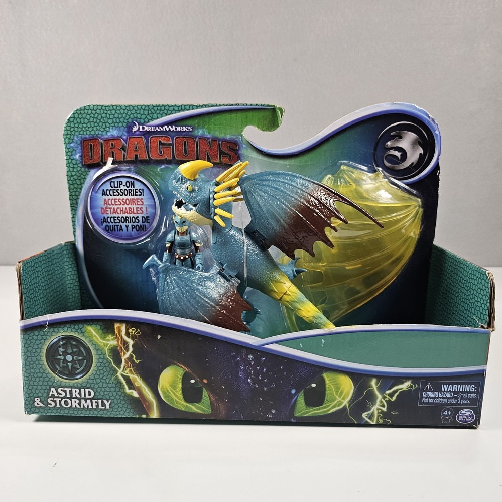 DreamWorks Dragons Astrid & Stormfly‎ Figure Set Spin Master New Damaged Box